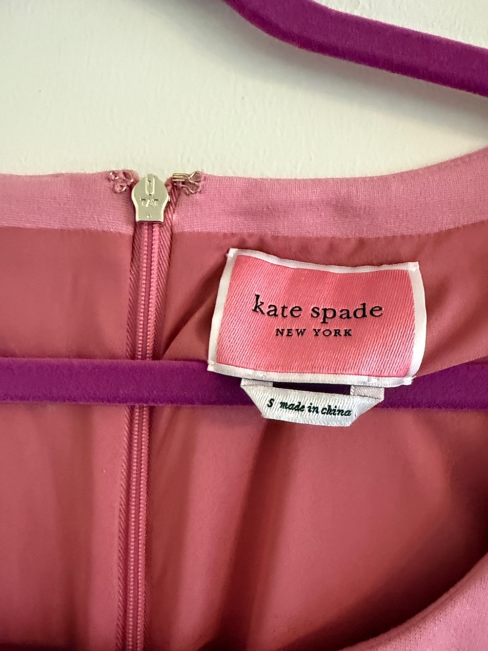 kate spade Blush Pink Square Neck Puff Sleeve Mini Dress - NWOT - Picture 4 of 10